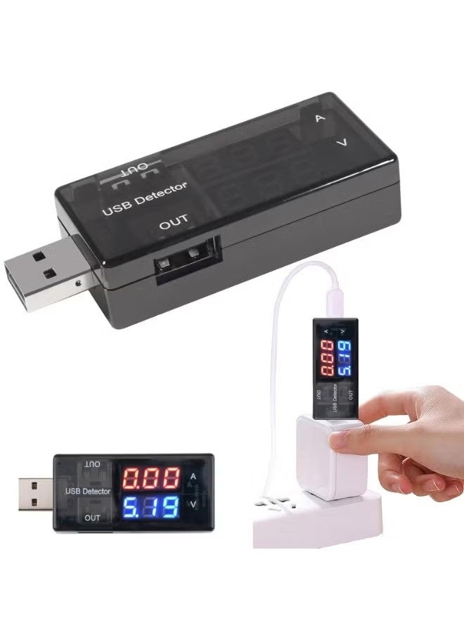 USB Tester, USB Power Meter, USB Current Meter, 3-9V 0-5A Voltage Tester Multimeter, Dual USB Current Voltage Charging Detector. - Image 1